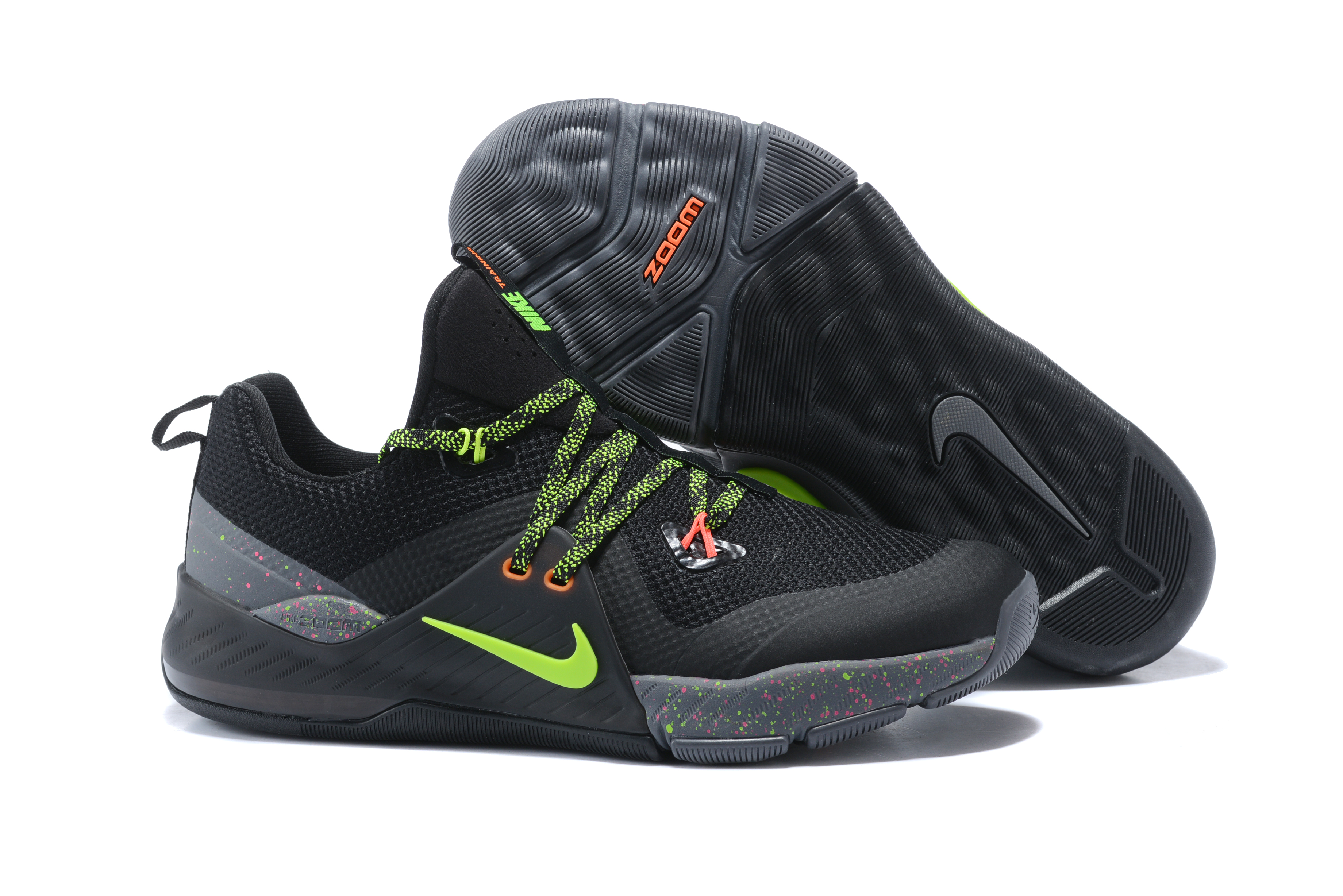 Nike Zoom II Black Green Basketball Shoes